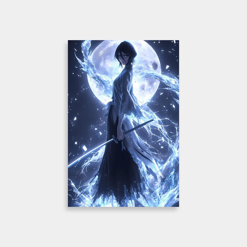 Rukia Kuchiki Bleach Moonlit Battle Poster
