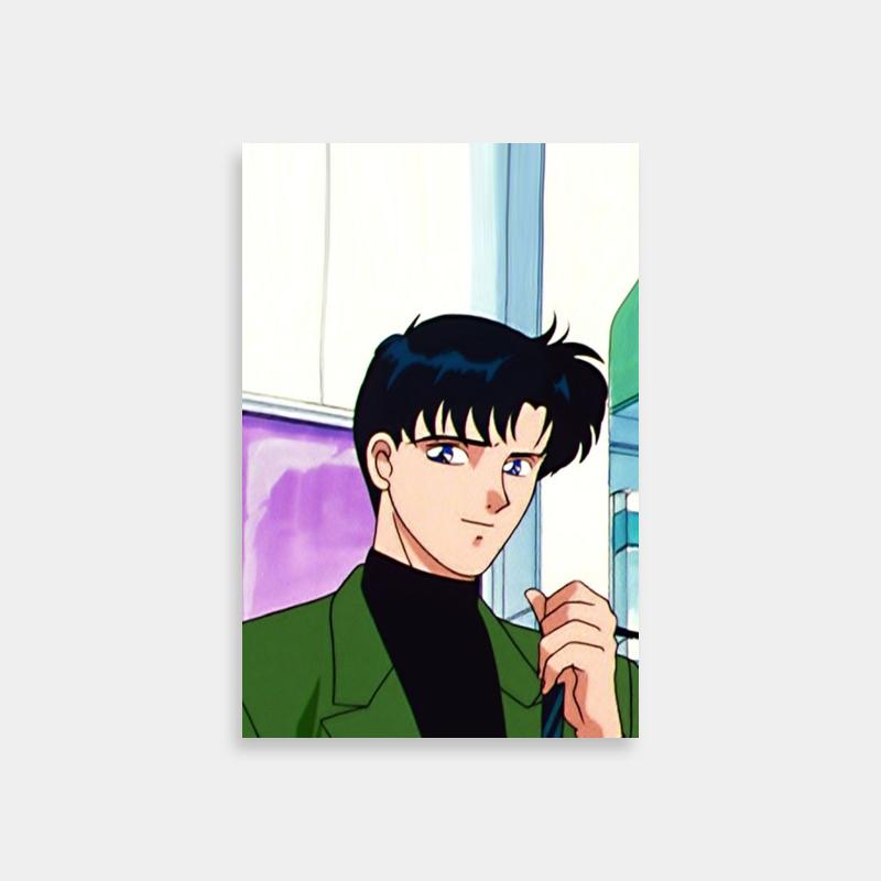 Mamoru Chiba Green Suit Poster - Sailor Moon Anime Character