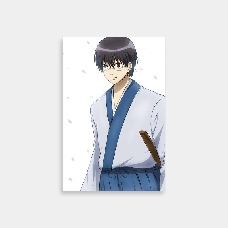 Shinpachi Shimura Gintama Poster - Black Haired Anime Character