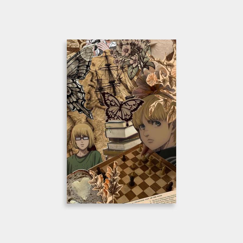 Armin Arlert Attack on Titan Chess-Themed Anime Poster
