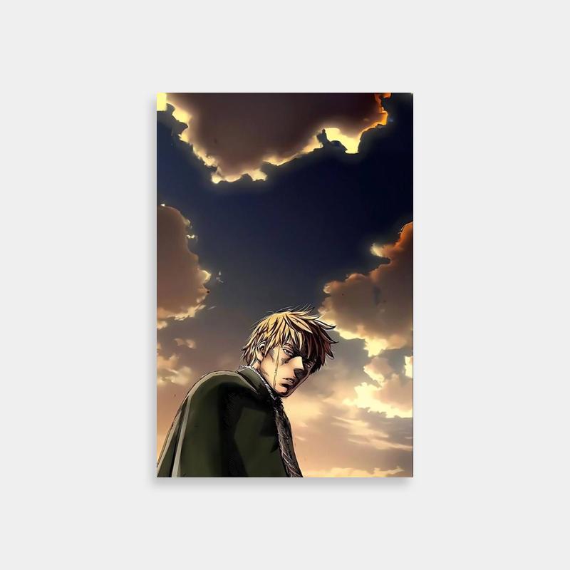 Vinland Saga Thors Wall Art - Anime Character in Cloudy Sky