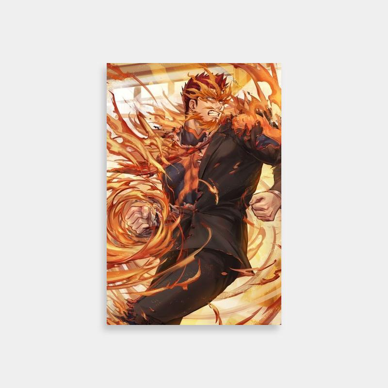 Endeavor Anime Wall Art - Orange-Haired Hero Poster