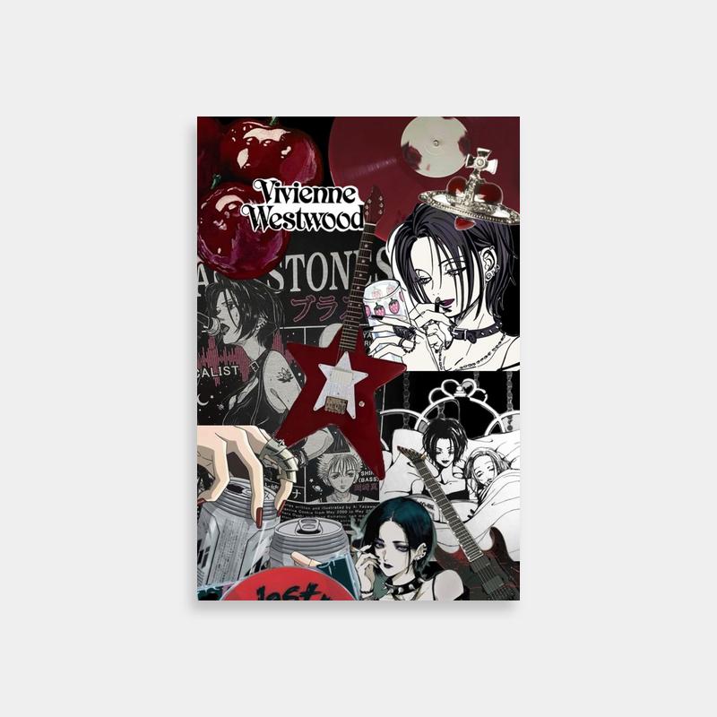 Nana Osaki Black & Red Aesthetic Poster - Anime Wall Art
