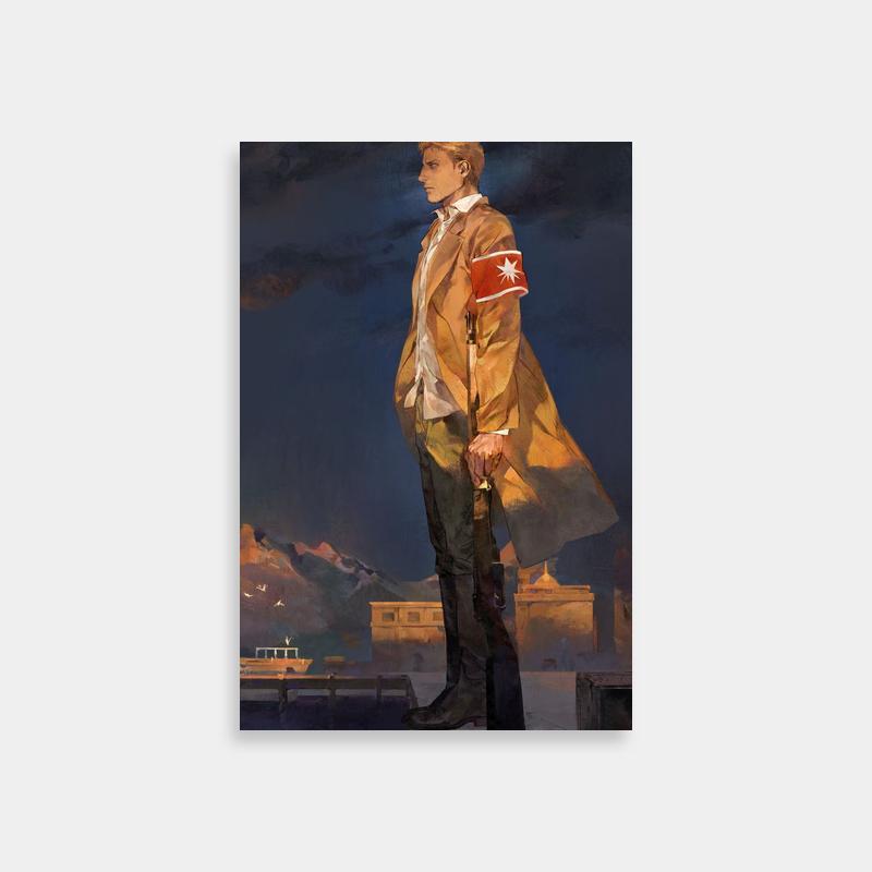 Reiner Braun Attack on Titan Poster - Night Dock Scene Art Print