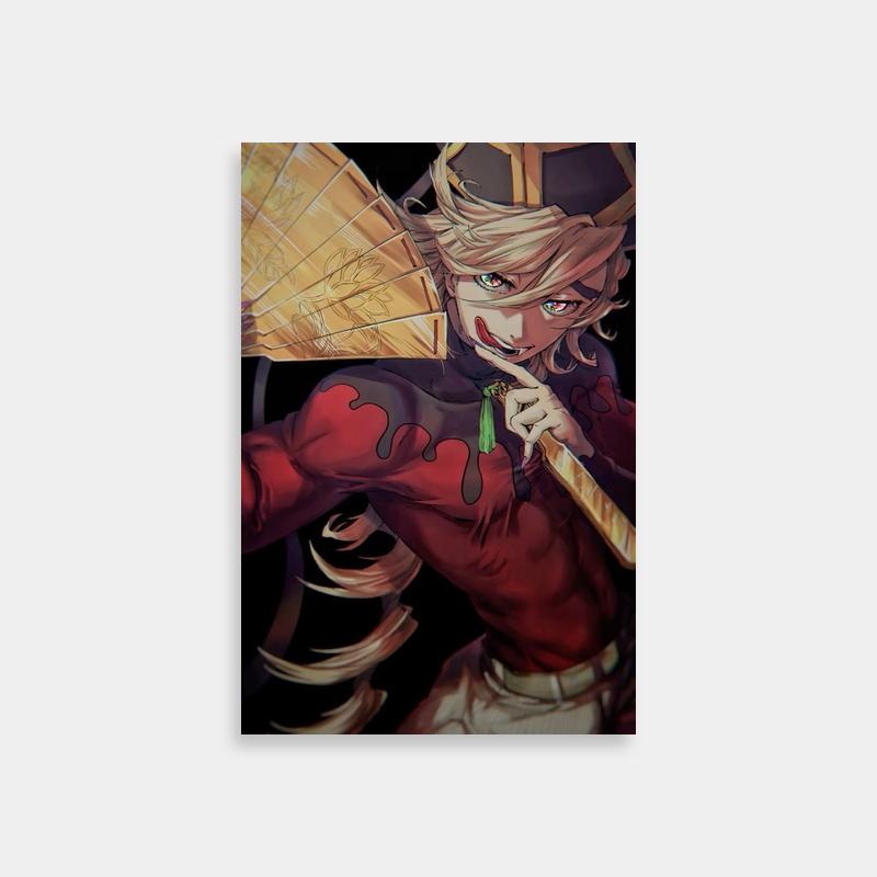 Stylish Doma Demon Slayer Fan Art - Character Holding a Fan