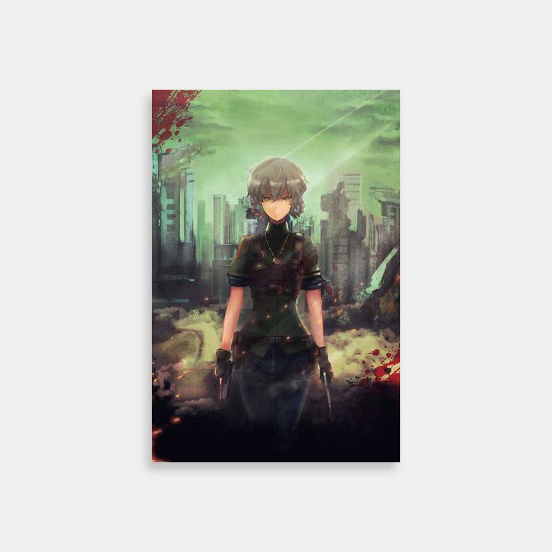 Suzuha Amane Steins;Gate Cityscape with Paint Poster
