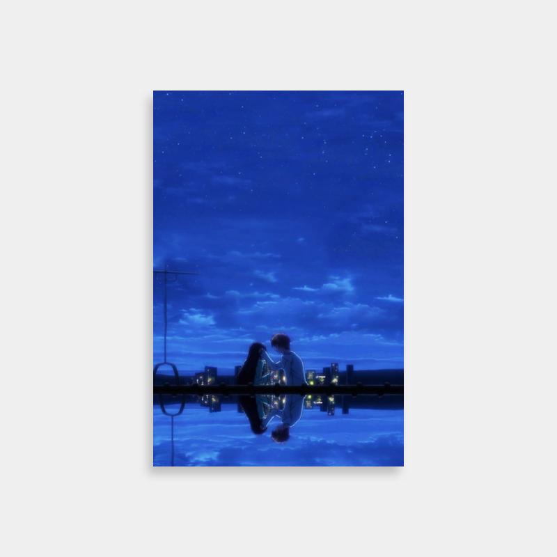 Kyon Haruhi Suzumiya Poster - Night Scene by Water