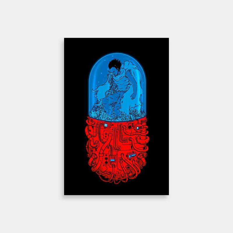 Tetsuo Akira Sci-Fi Art - Snow Globe Circuit Board Scene