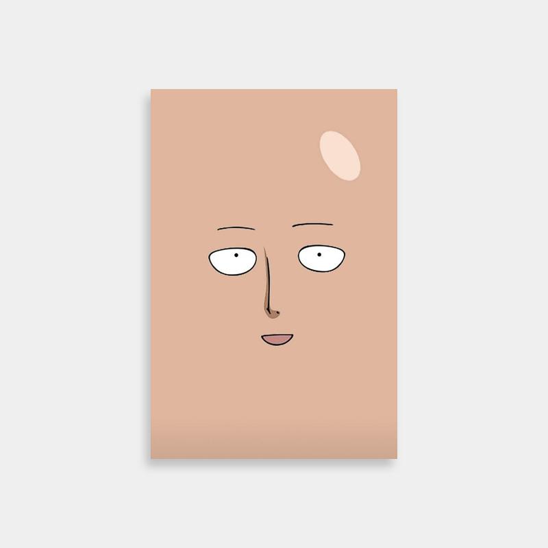 Saitama One Punch Man Portrait Poster - Anime Art Print