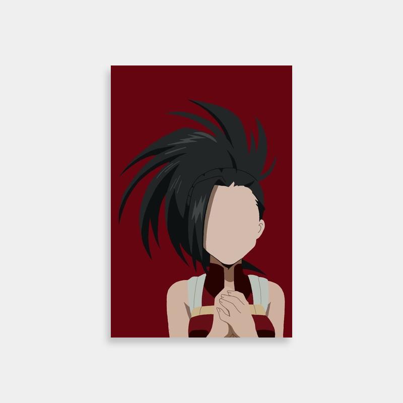 Momo Yaoyorozu My Hero Academia Poster - Red Background Anime Art