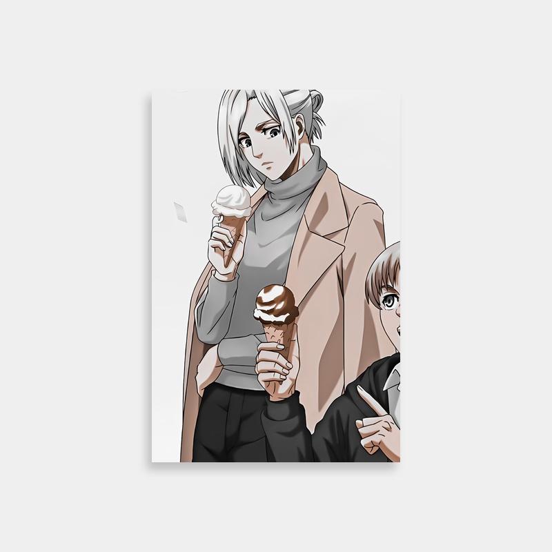 Annie Leonhart Attack on Titan Ice Cream Scene Poster