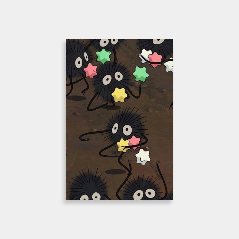 Calcifer Star Creatures Poster - Howls Moving Castle Art Print