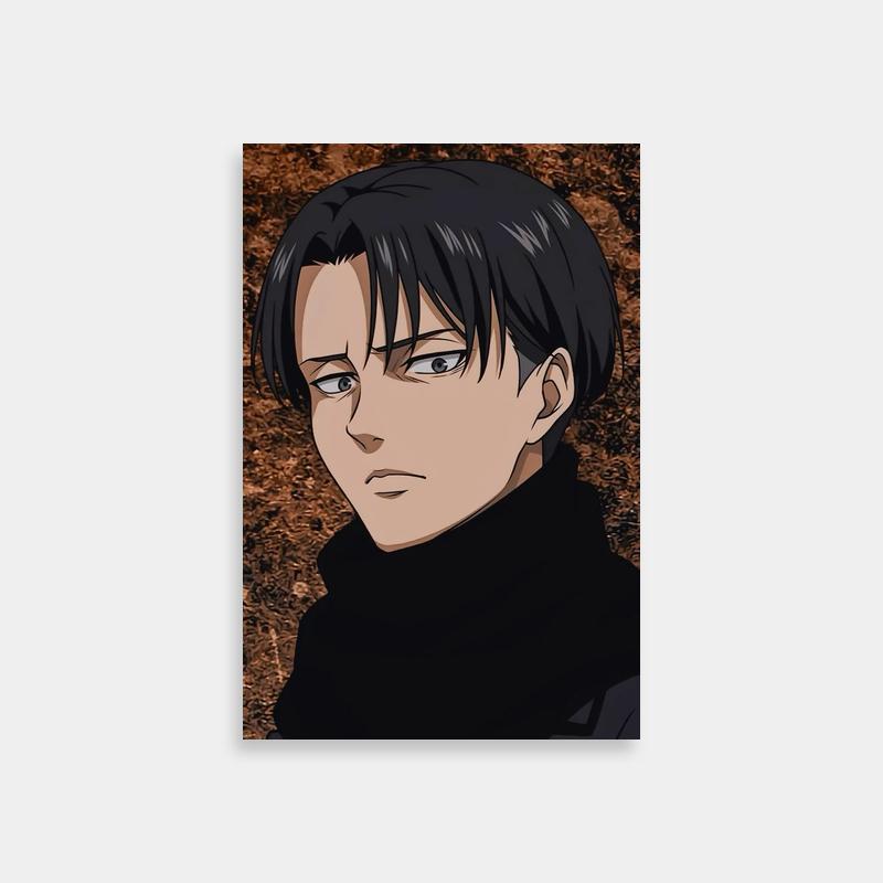 Kenny Ackerman Attack on Titan Anime Poster - Black Hair & Blue Eyes