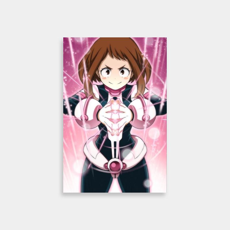 Ochaco Uraraka Anime Poster - My Hero Academia Black & White Outfit