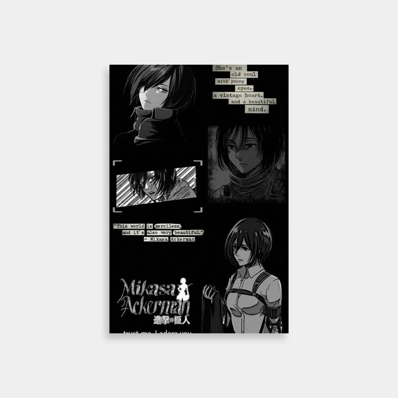 Mikasa Ackerman Attack on Titan Story Art Poster