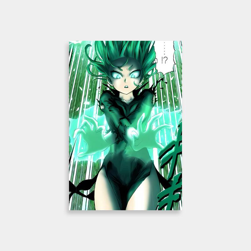 Tatsumaki One Punch Man Wall Art - Green Hair & Blue Eyes