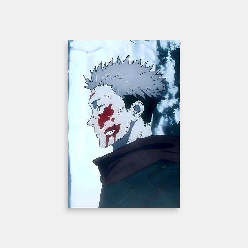 Aoi Todo Jujutsu Kaisen Poster - Intense White-Haired Character