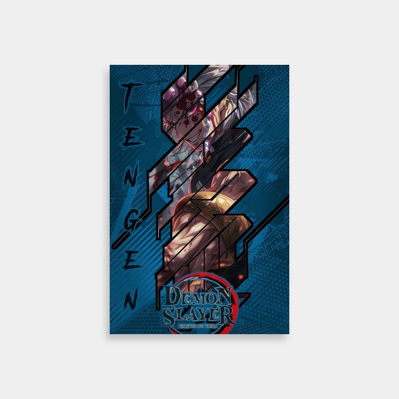 Demon Slayer Tengen Uzui Blue Poster - Anime Wall Art
