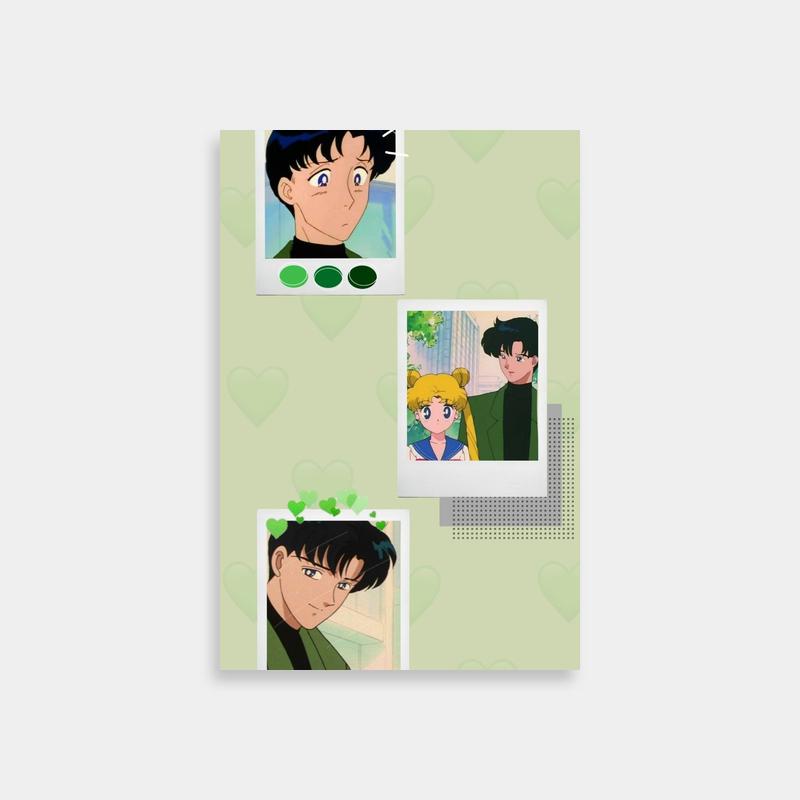 Mamoru Chiba Anime Character Expressions - Sailor Moon Poster