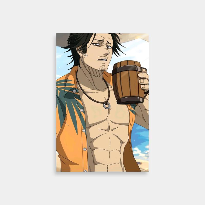 Yami Sukehiro Black Clover Anime Art - Wooden Mug Portrait