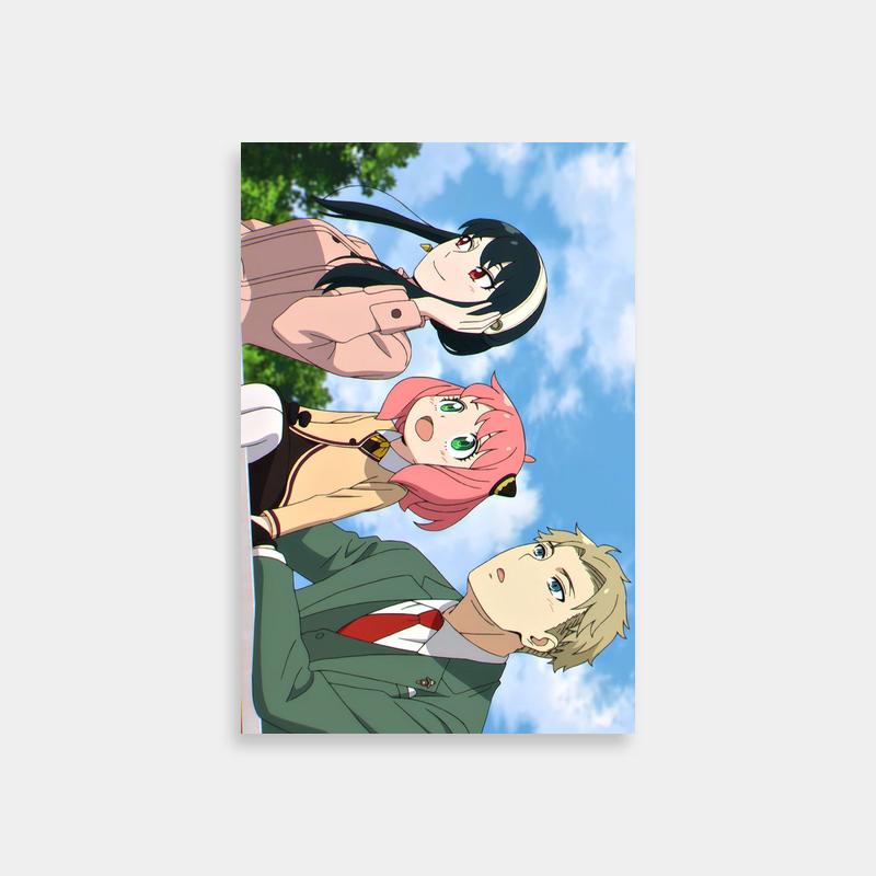 Anya Forger Spy x Family Poster - Four Characters Under Blue Sky