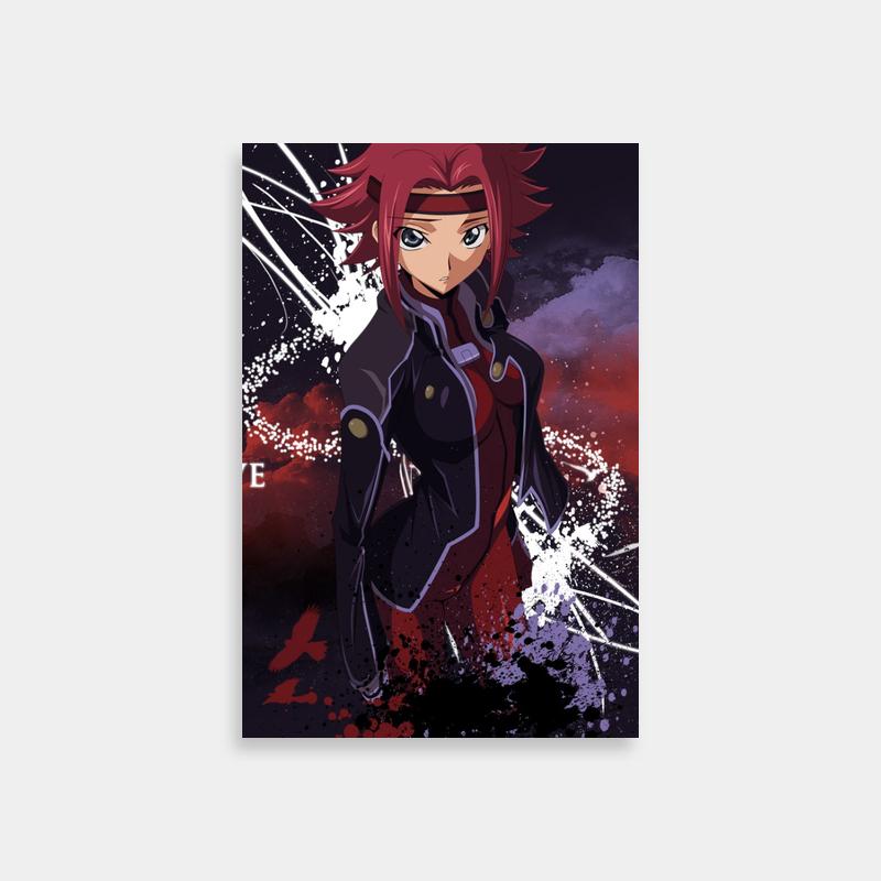 Kallen Kozuki Code Geass Poster - Red-Haired Anime Character