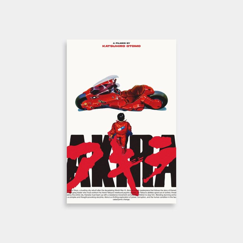 Akira Movie Poster - Motorcycle Action Art in Red & Black