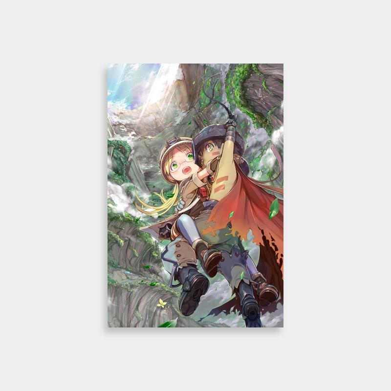 Made in Abyss Poster - Character Duo with Mountain & Sky