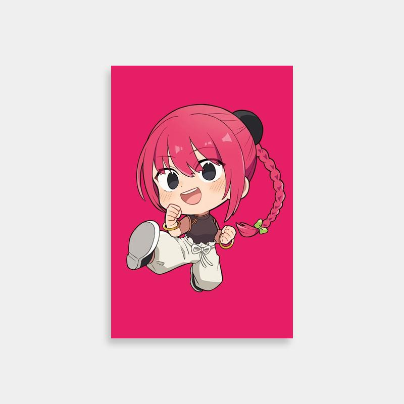 Sakamoto Days Lu Poster - Pink-Haired Anime Character Art