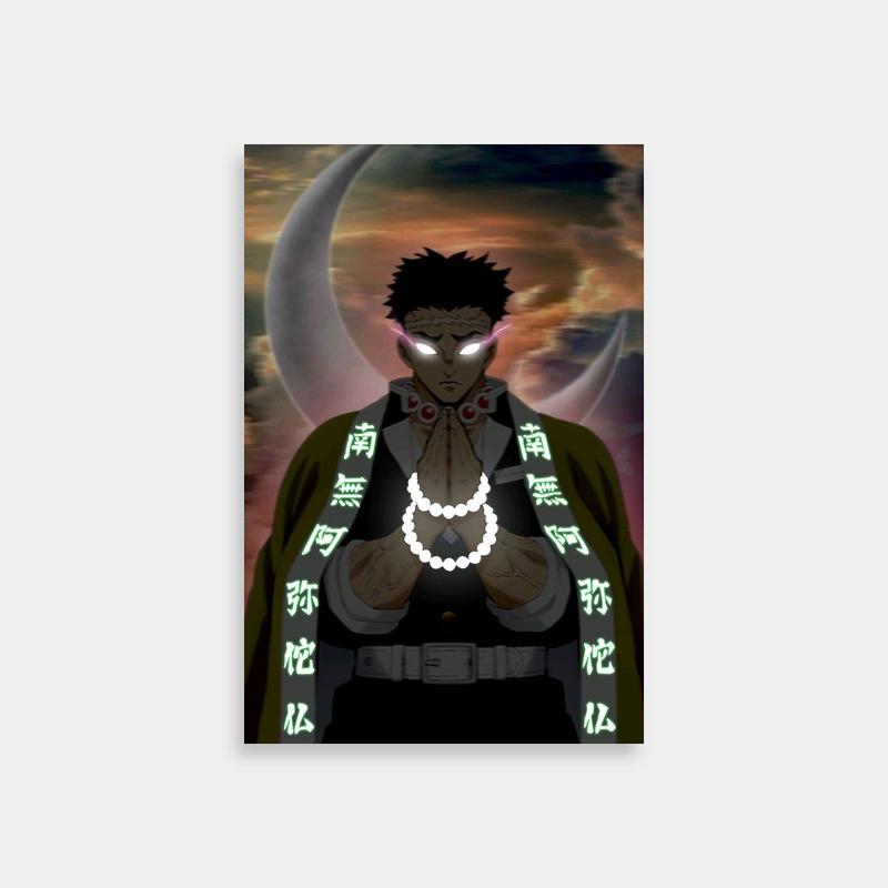 Gyomei Himejima Demon Slayer Poster - Glowing Eyes Art Print