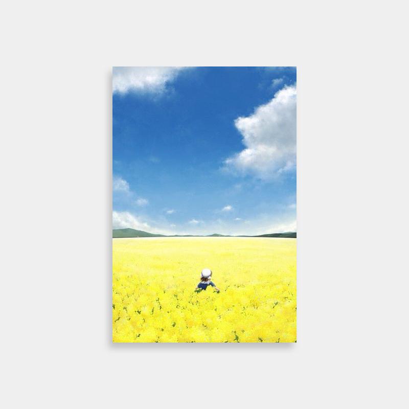 Tomoya Okazaki Clannad Poster - Field of Yellow Flowers