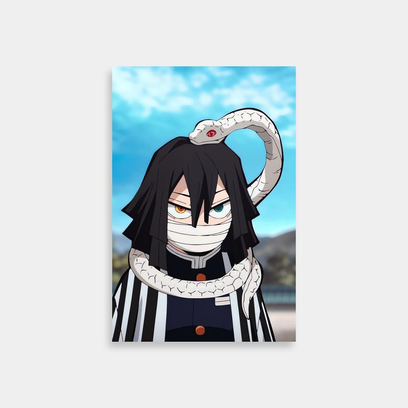 Obanai Iguro Snake Hashira Poster - Blue Sky Background
