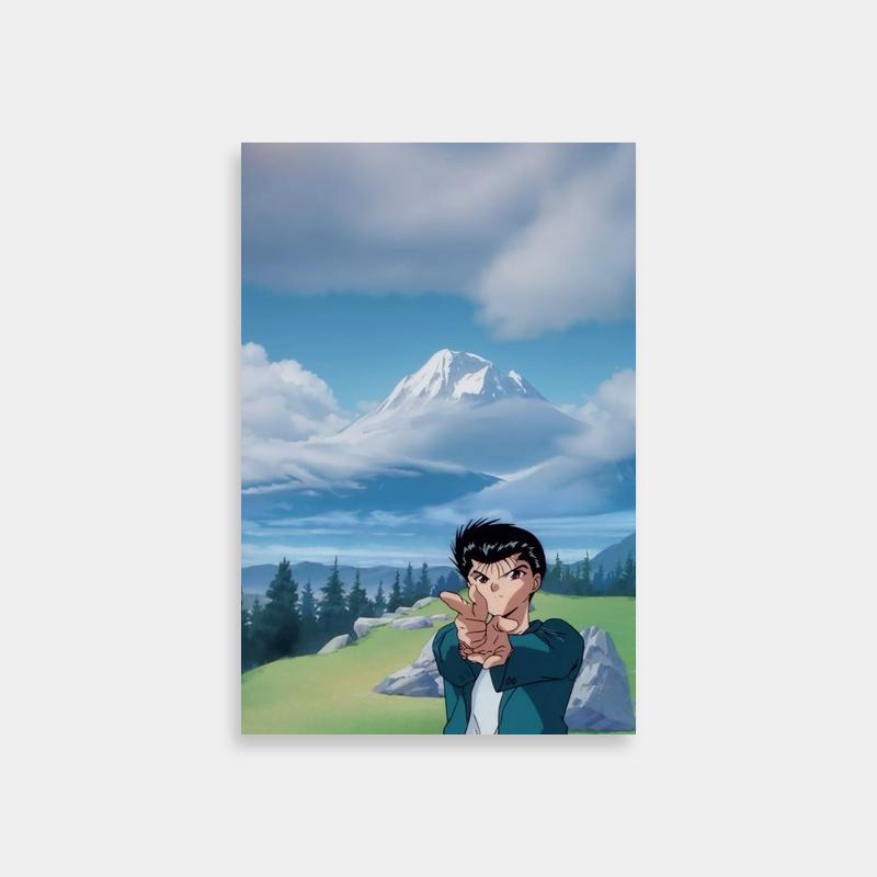 Yusuke Urameshi Yu Yu Hakusho Mountain Sky Poster - Anime Action Art