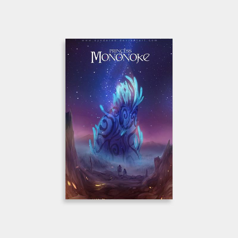 Princess Mononoke Nausicaa Poster - Blue Fish Cover Art