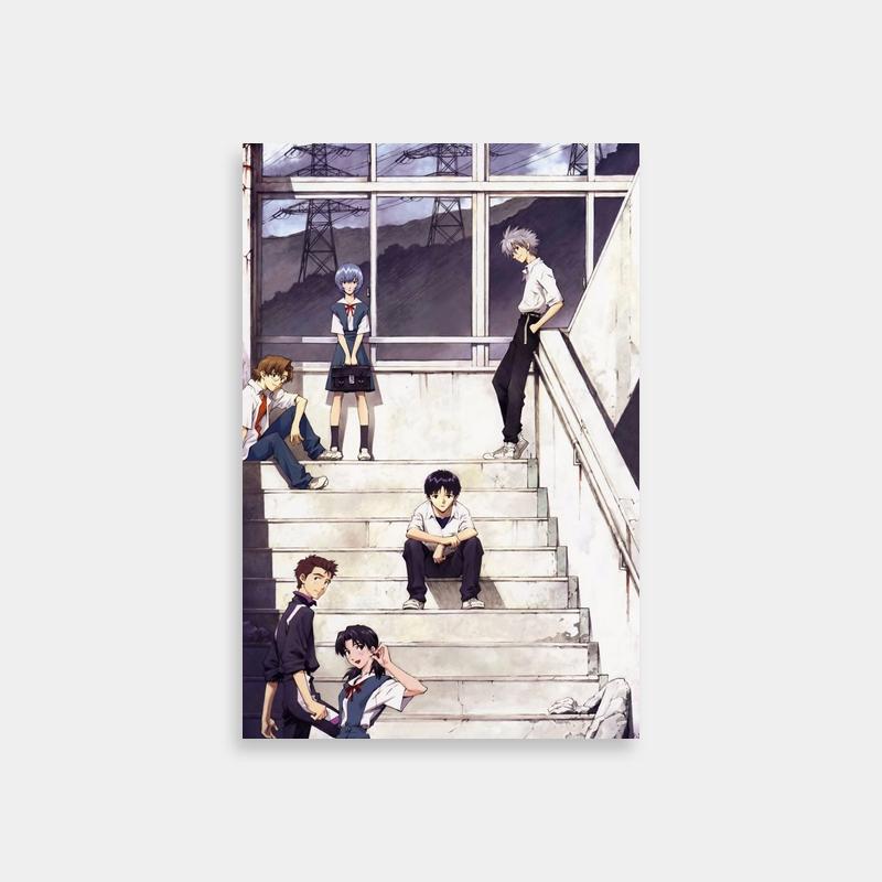 Shinji Ikari Neon Genesis Evangelion Wall Art - Anime Characters on Steps