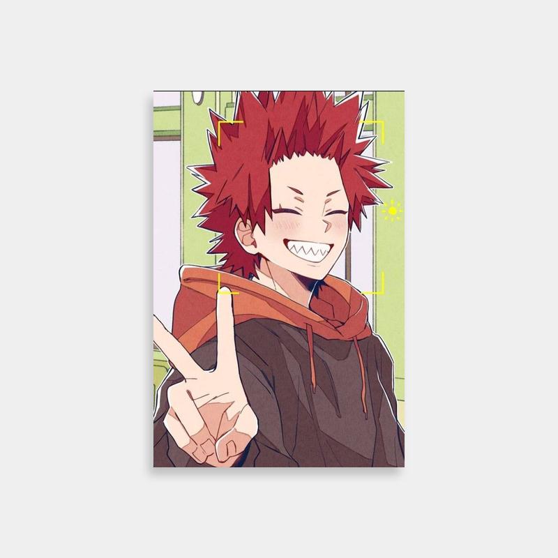 Eijiro Kirishima Smiling Poster - My Hero Academia Pointing Art