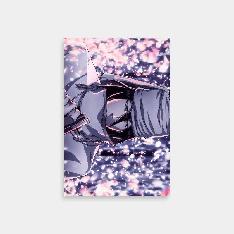 Byakuya Kuchiki Bleach Anime Art - Glasses & Pink Flowers
