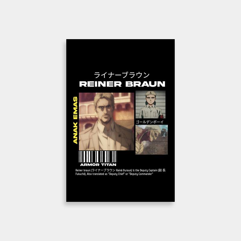 Reiner Braun Attack on Titan Novel Cover Art - Suited Characters