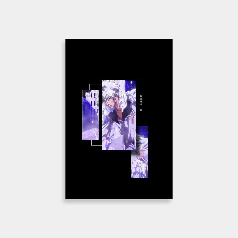 Toshiro Hitsugaya on Black Background - Bleach Wall Art