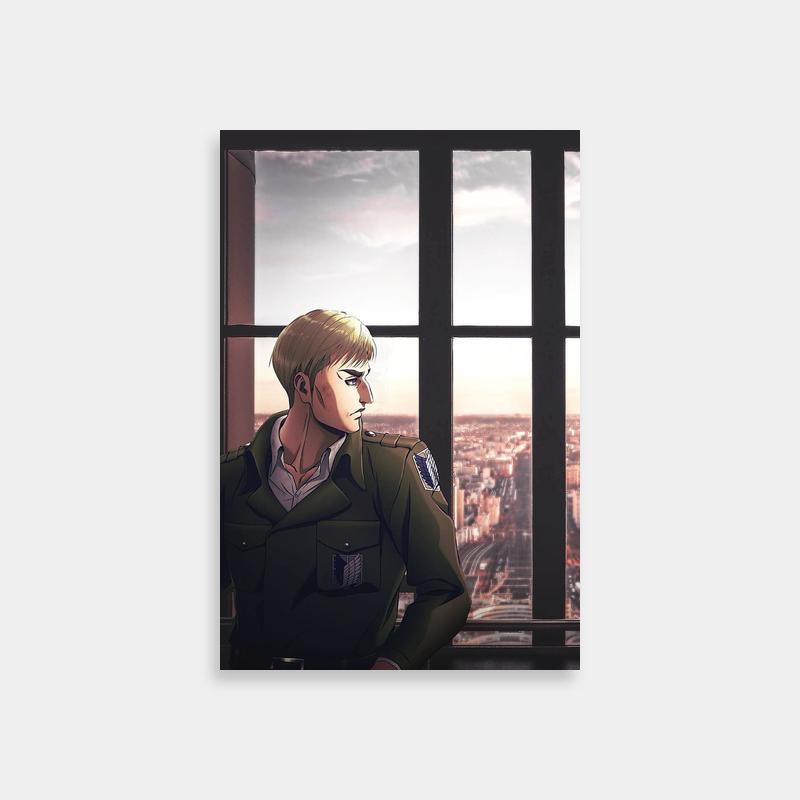 Erwin Smith Attack on Titan Poster - Military Uniform Art