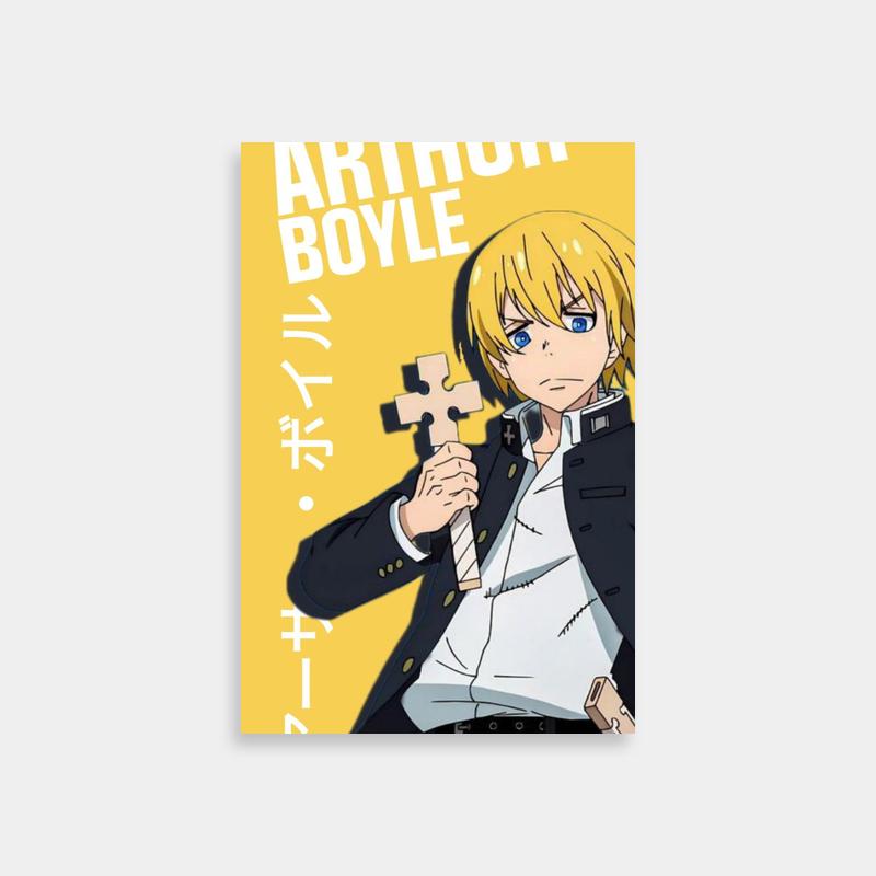 Arthur Boyle Fire Force Hammer Art - Character Suit Poster