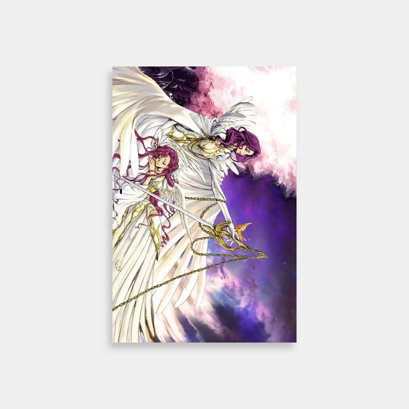 Cornelia li Britannia Code Geass Angel Art Poster - Wings & Staff Illustration