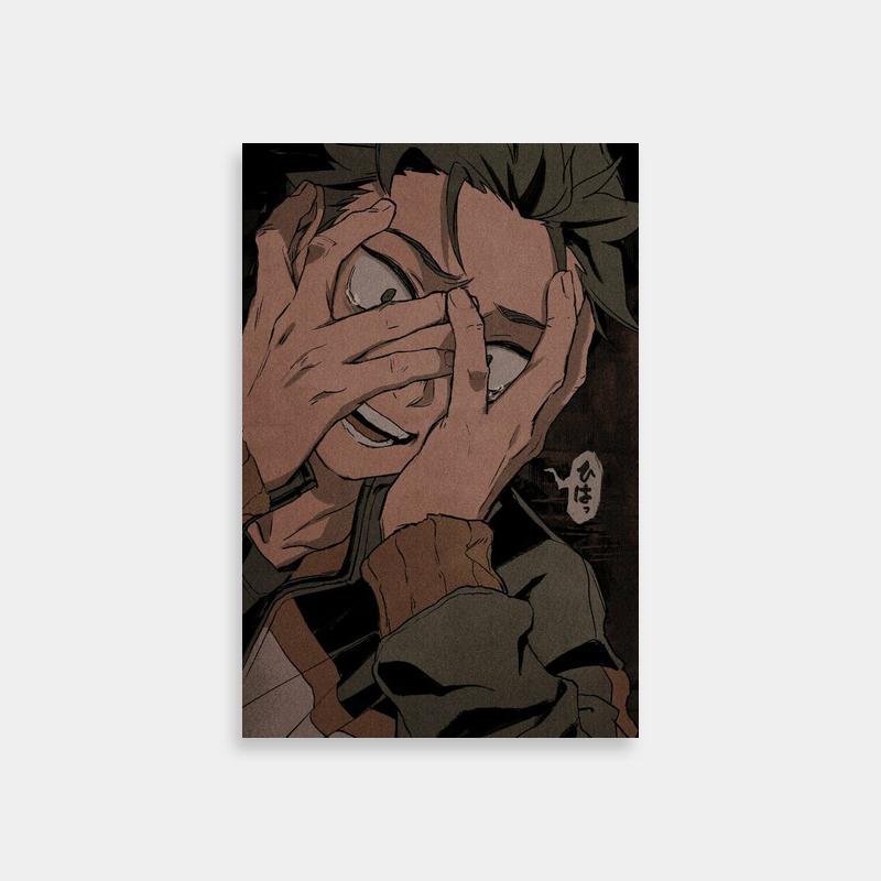 Subaru Natsuki Re:Zero Poster - Emotional Anime Character Covering Face