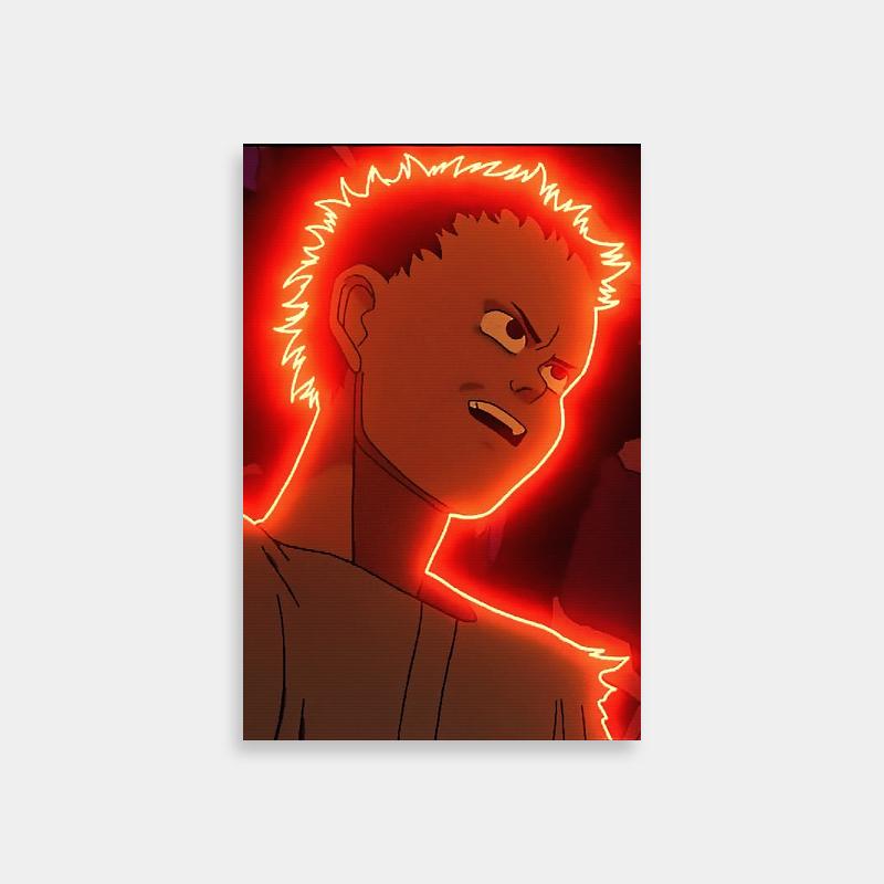 Neon Tetsuo Akira Poster - Cyberpunk Character Art