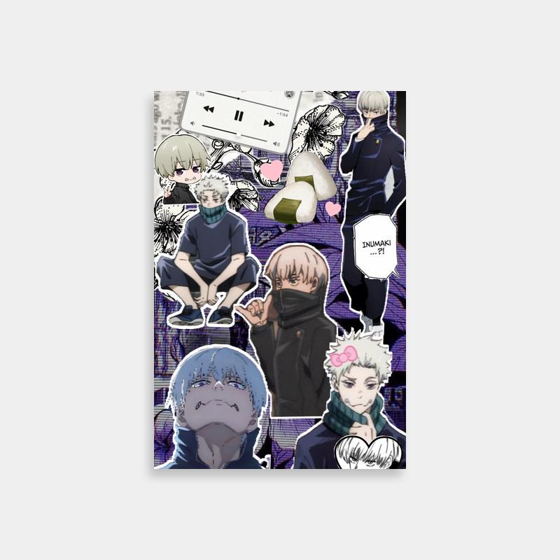 Toge Inumaki Jujutsu Kaisen Poster - Anime Characters with Stickers