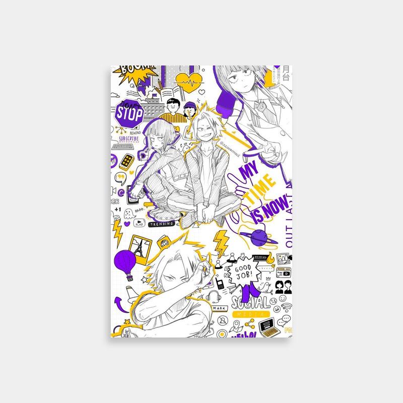 Kyoka Jiro My Hero Academia Poster - Anime Character Art with Purple & Yellow Design