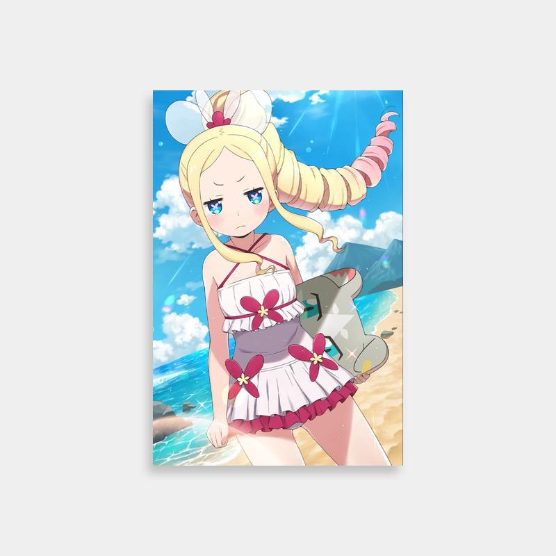 Beatrice Re:Zero Beach Scene Poster - Anime Wall Decor