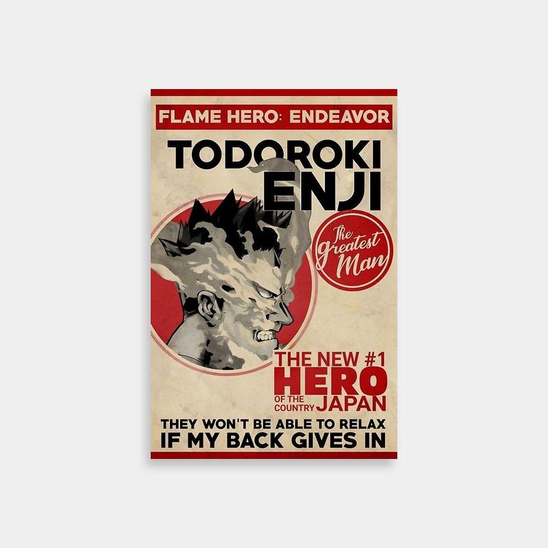 Endeavor My Hero Academia Movie Poster - Heroic Anime Art