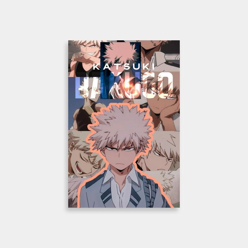 Katsuki Bakugo My Hero Academia Poster - Expressive Anime Character Art