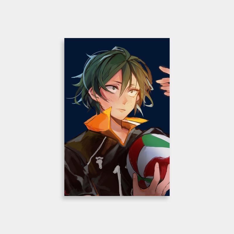 Yamaguchi Tadashi Haikyuu Poster - Green Hair Volleyball Player